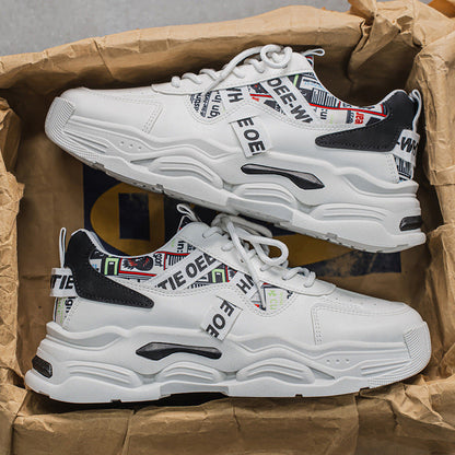 Women's Trendy Chunky Sneakers with Fashionable Graphic Design