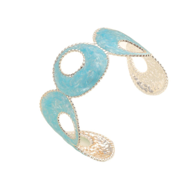 Women Open Bangle with artistic, multicolored design Tom Cottons