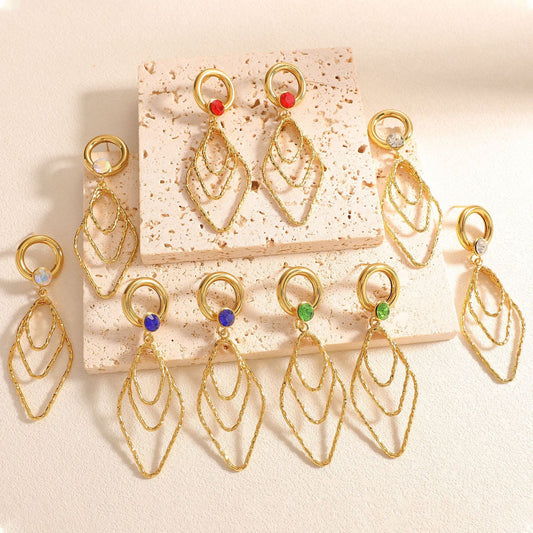 Women's earrings with elegant, shimmering design Tom Cottons