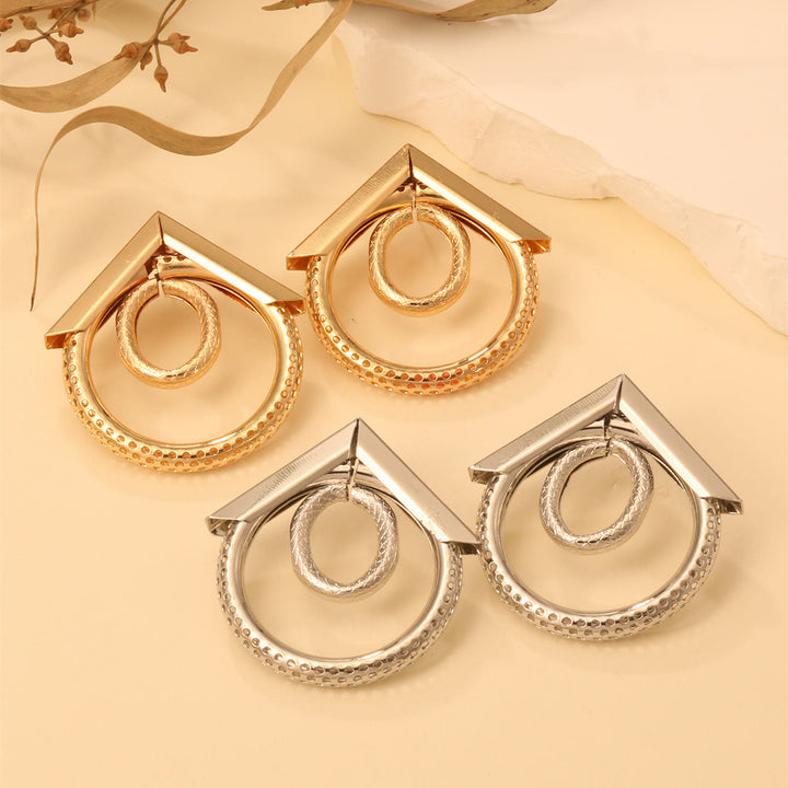 Women's Hanging Earrings with Elegant, Curved Ring Design Tom Cottons