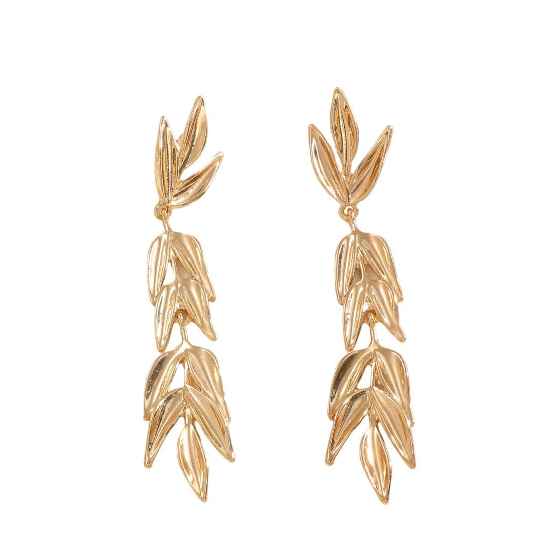 Women's Hanging Earrings with Elegant Leaf Design Tom Cottons