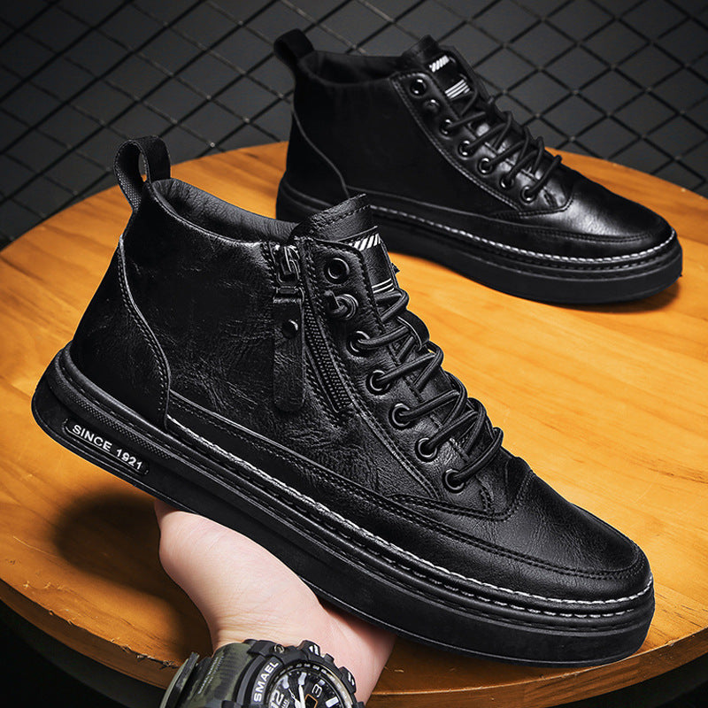 Women's High Sneakers with sturdy upper material and practical zipper