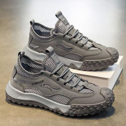 Women's sporty trail sneakers with non-slip sole and breathable mesh construction