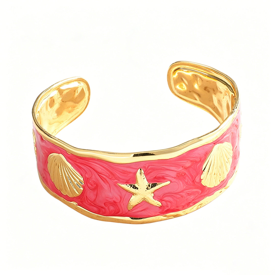Women's Bangle with Maritime Shell and Starfish Design Tom Cottons