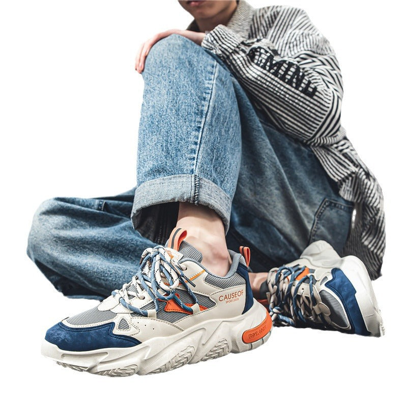 Women's sporty sneakers with elastic upper material and non-slip sole