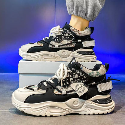 Thick sports shoes for women with a robust design and non-slip sole