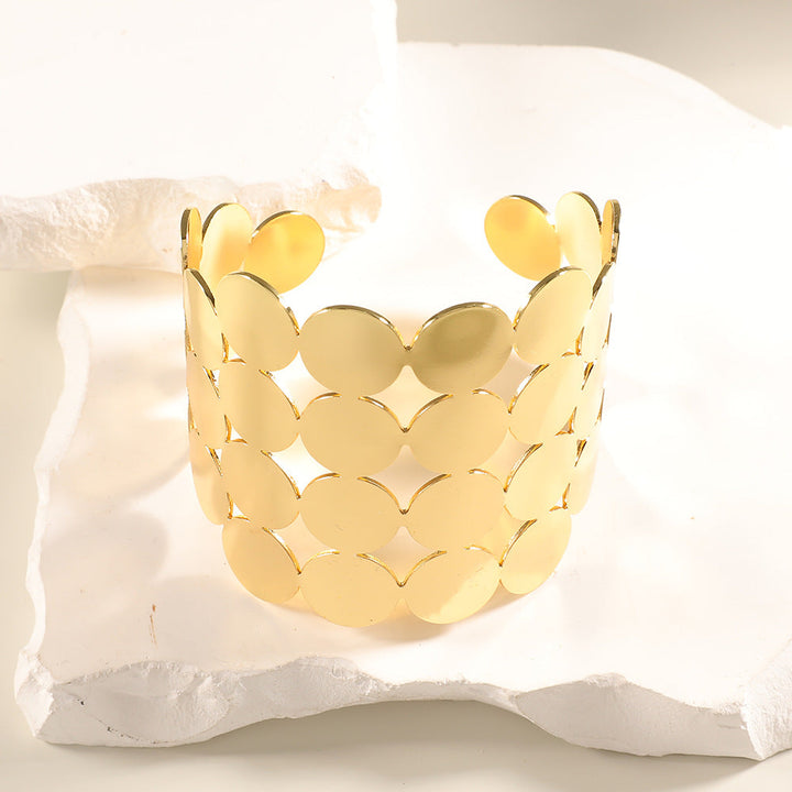 Women Open Bangle with Artistic Relief Design Tom Cottons
