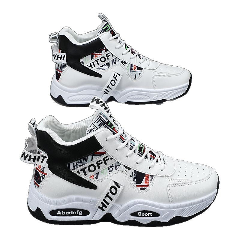 High sports sneakers for ladies with fashion detail