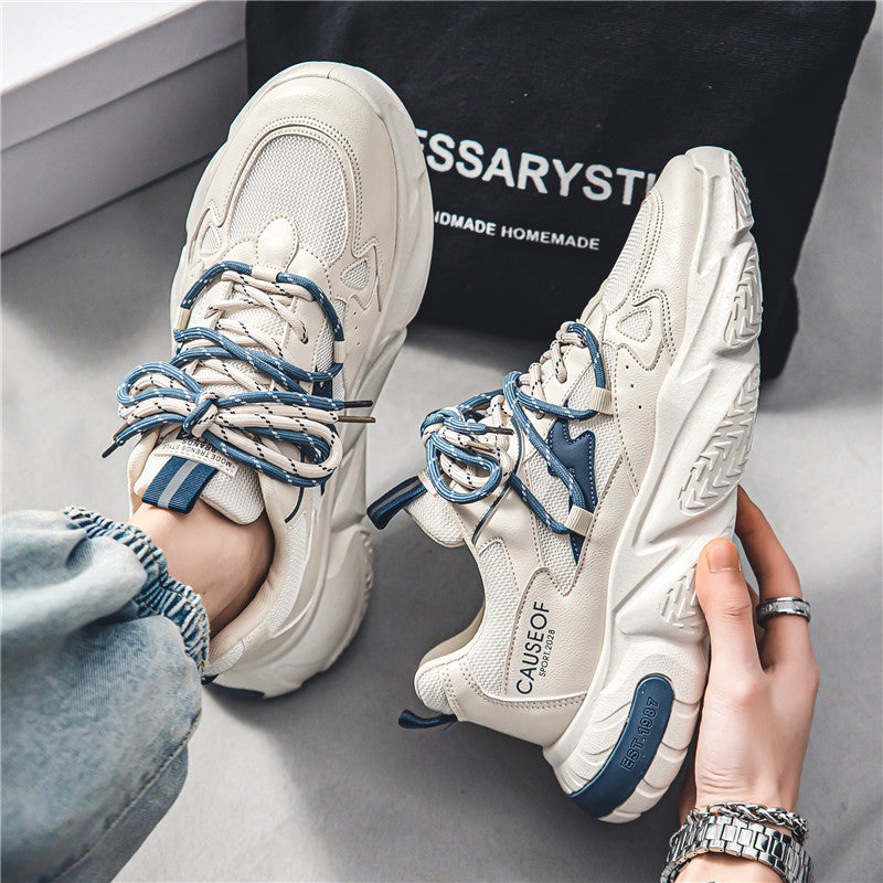 Women's sporty sneakers with elastic upper material and non-slip sole