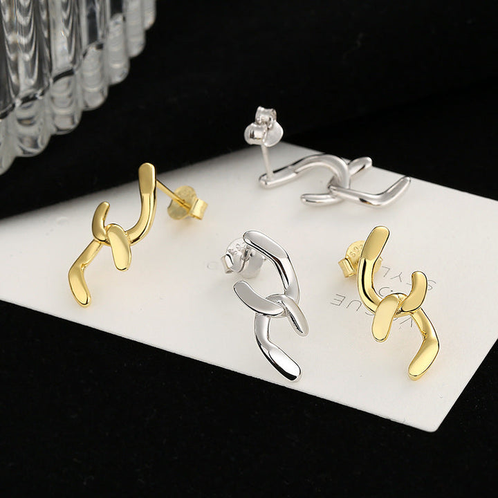 Women's earrings with sparkling circle pendant Tom Cottons