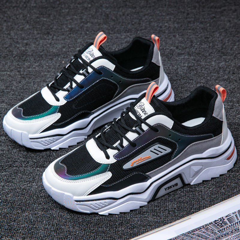 Ladies sporty running sneakers with stable sole and breathable mesh structure