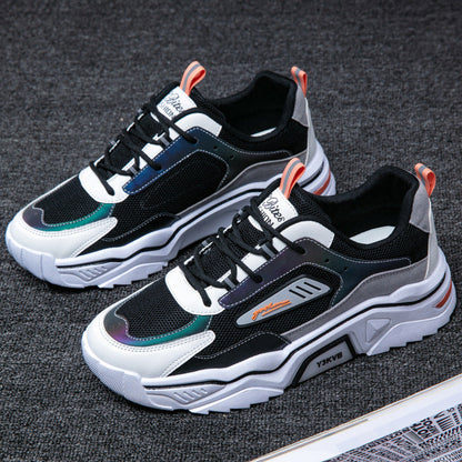 Ladies sporty running sneakers with stable sole and breathable mesh structure