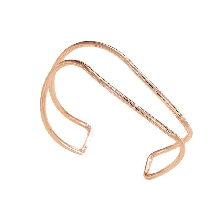 Women Open Bracelet with Curved Design Tom Cottons