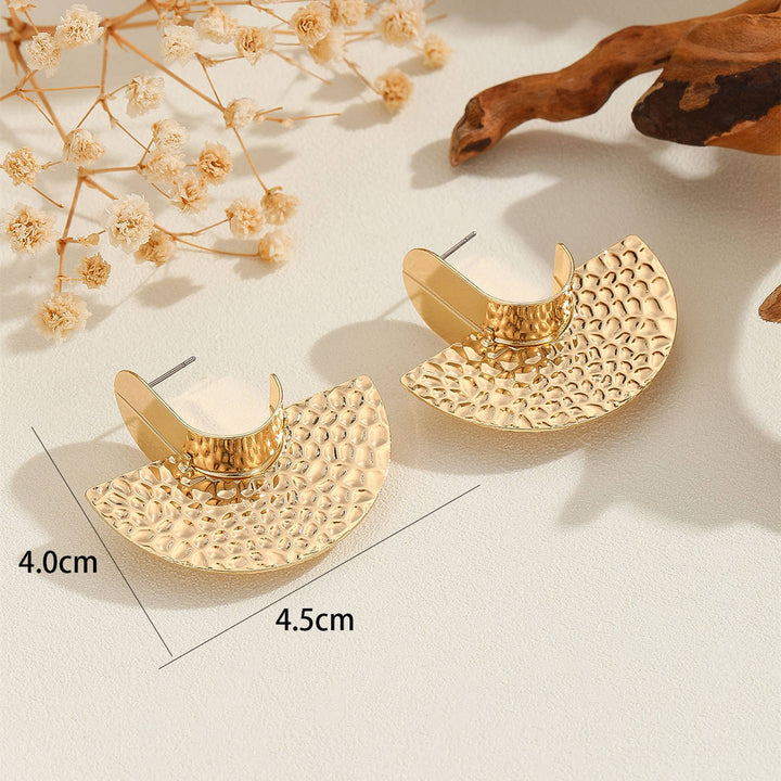 Women's Hanging Earrings with Artistic, Textured Design Tom Cottons