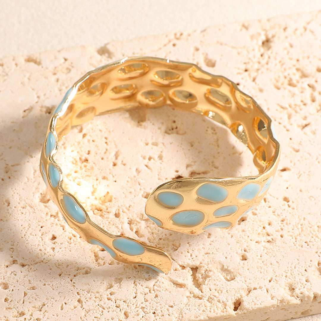 Ladies Open Bangle in Elegant Snake Design Tom Cottons
