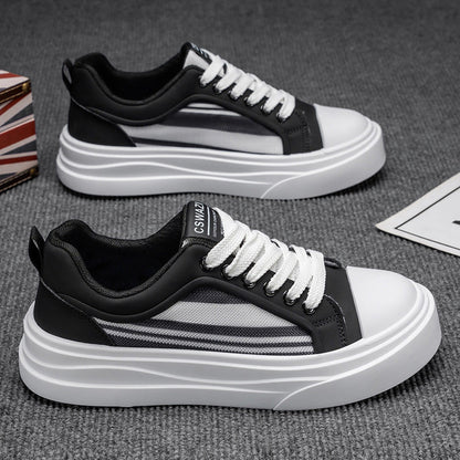 Women's Chunky Sneakers with Breathable Inserts and Fashionable Design Elements