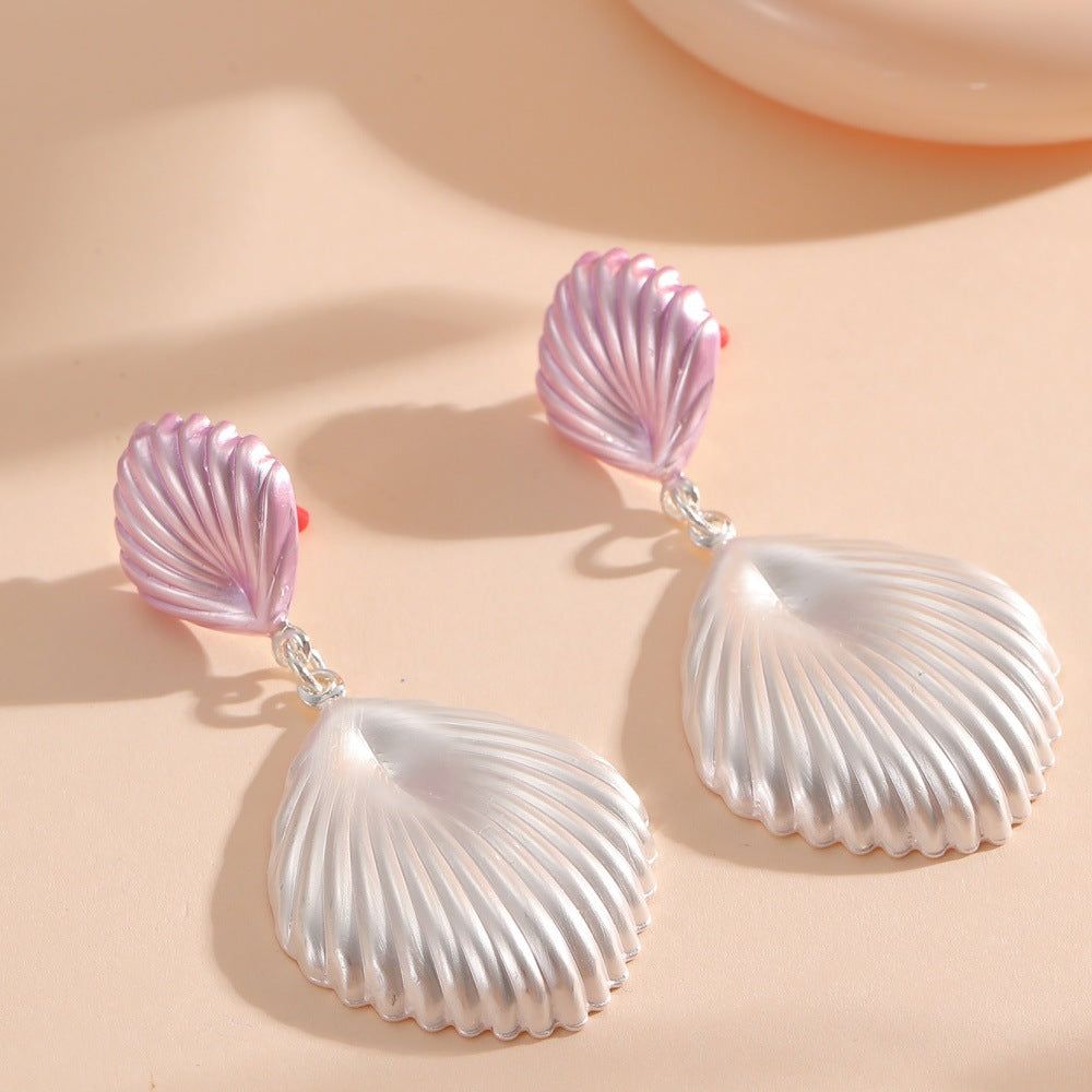 Ladies Hanging Earrings in Elegant Shell Design Tom Cottons
