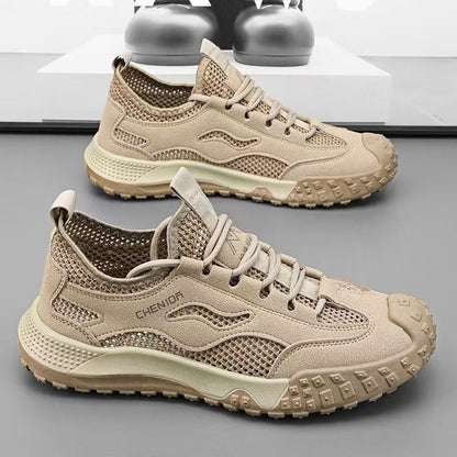 Women's sporty trail sneakers with non-slip sole and breathable mesh construction
