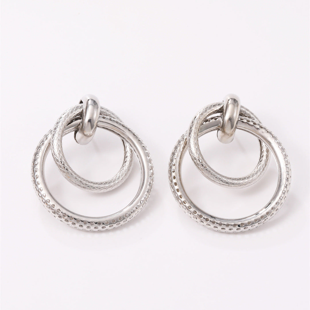 Women's Hanging Earrings with Elegant, Curved Ring Design Tom Cottons