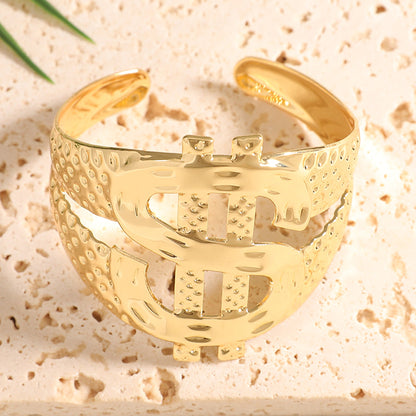 Ladies Open Bangle with Artistic Coral Pattern Tom Cottons