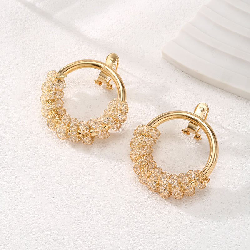 Women's Hanging Earrings with Artistic Spiral Structure Tom Cottons