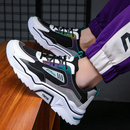 Ladies sporty running sneakers with stable sole and breathable mesh structure