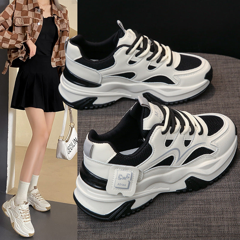 Women's Chunky Sneakers with stylish design and breathable upper material structure