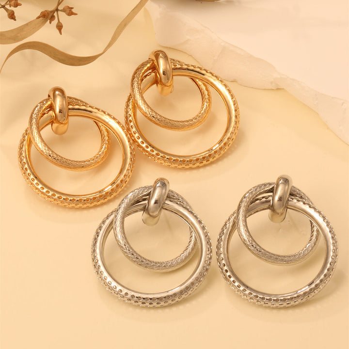 Women's Hanging Earrings with Elegant, Curved Ring Design Tom Cottons