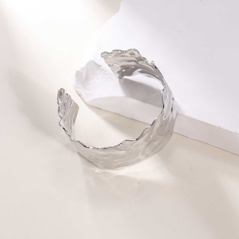 Ladies Open Cuff Bracelet with Artistic, Organic Design Tom Cottons