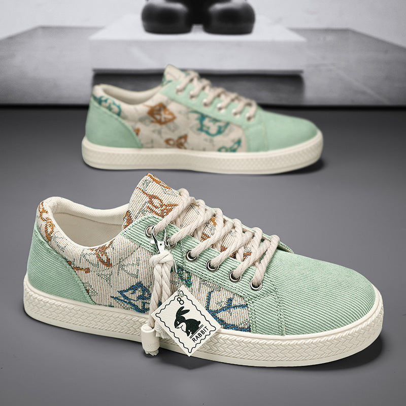 Ladies' Fashion Sneakers with Unique Textile Design