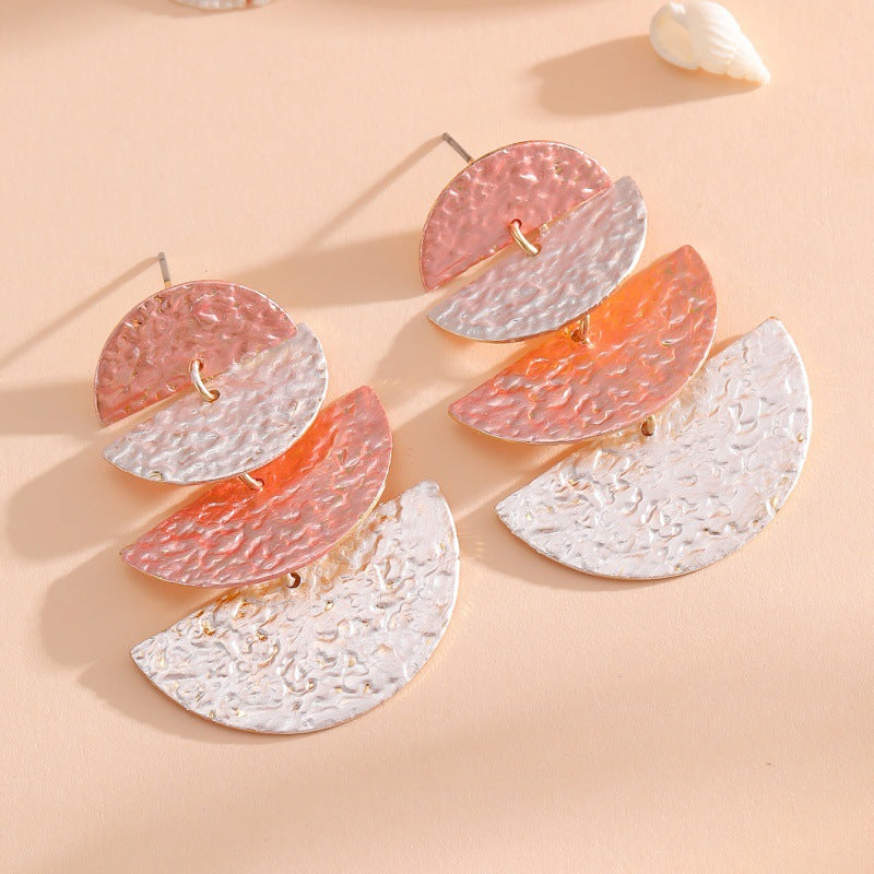 Women's Hanging Earrings in Elegant, Layered Design Tom Cottons