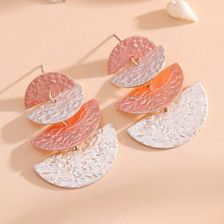 Women's Hanging Earrings in Elegant, Layered Design Tom Cottons