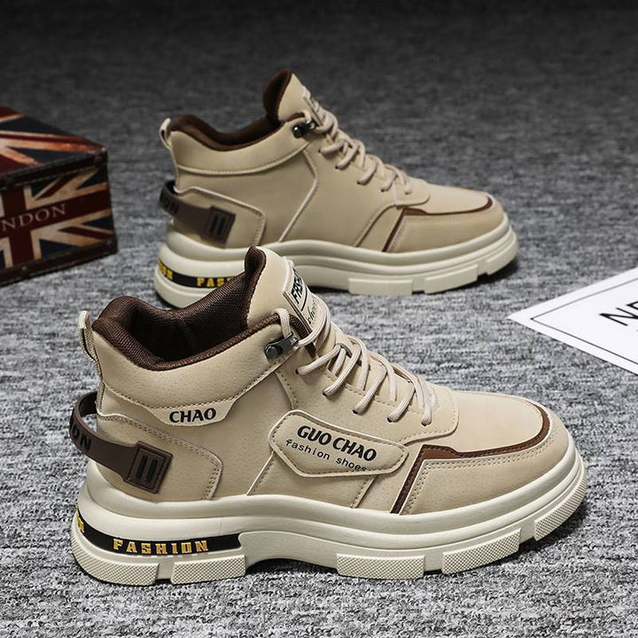 Fashionable and sturdy high sneakers for women with non-slip sole