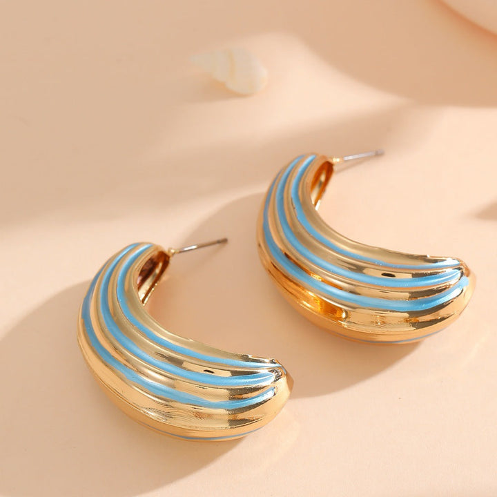 Women Hanging Earrings with Luxurious Gold and Pink Finish Tom Cottons