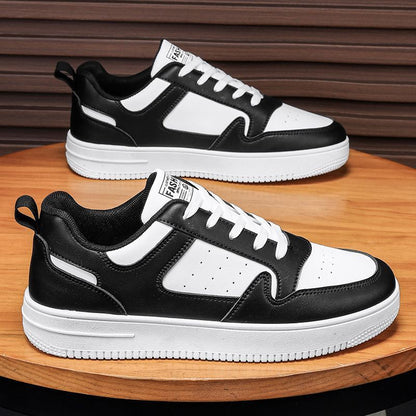 Women's Sporty Leather Sneakers with Padded Insole