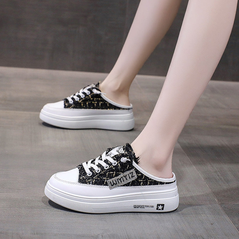 Women's Comfortable Sneakers with Fashionable Checkerboard Pattern