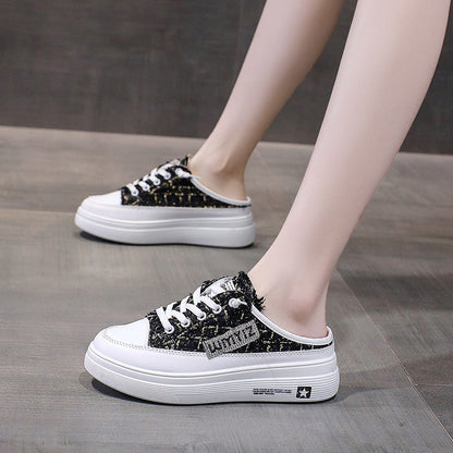 Women's Comfortable Sneakers with Fashionable Checkerboard Pattern