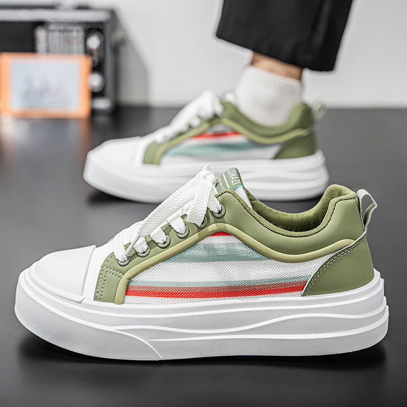 Women's Chunky Sneakers with Breathable Inserts and Fashionable Design Elements