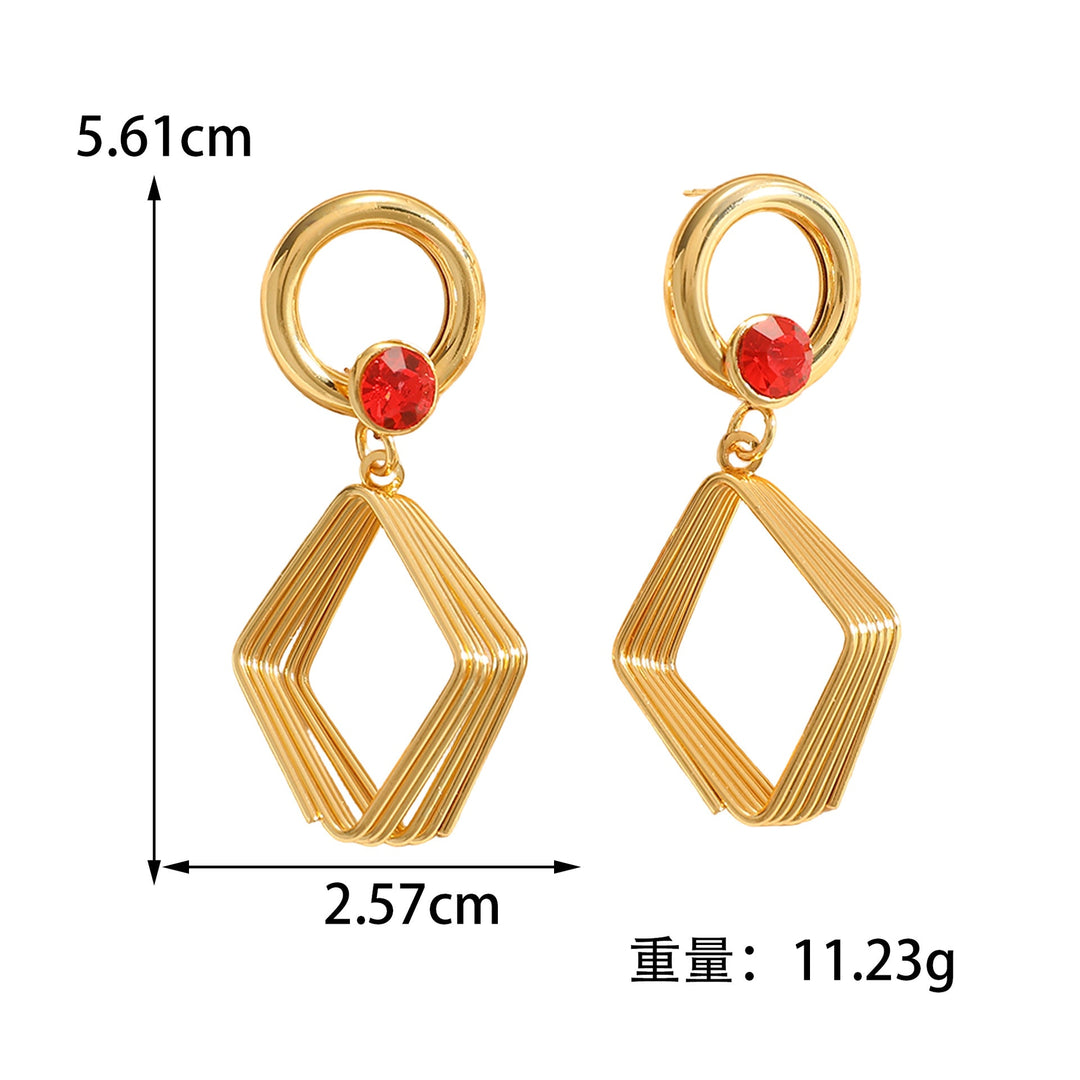 Women's Design Earrings with Geometric Wire Motif Tom Cottons