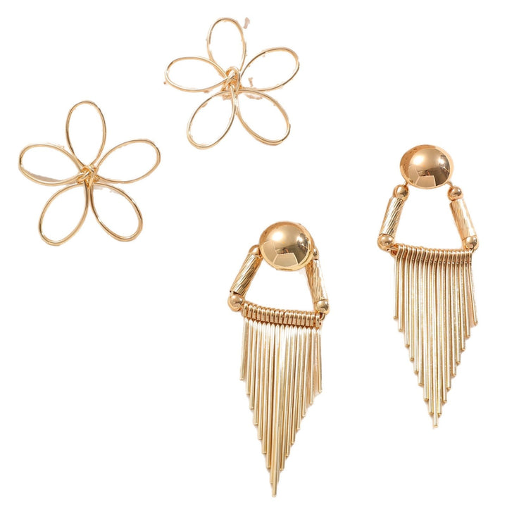 Ladies Hanging Earrings in Artistic Flower Design Tom Cottons