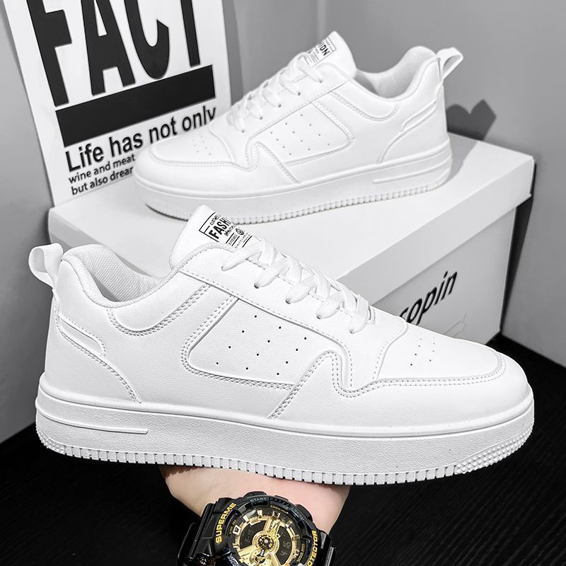 Women's Sporty Leather Sneakers with Padded Insole