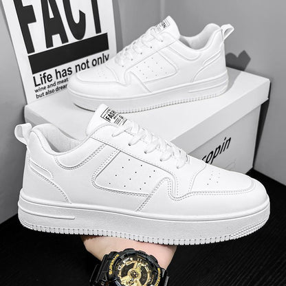 Women's Sporty Leather Sneakers with Padded Insole
