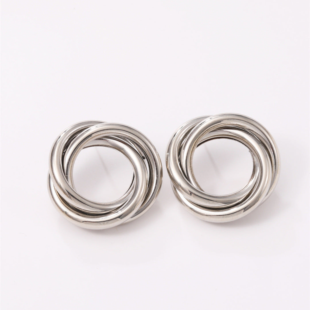 Women's Hanging Earrings with Elegant, Curved Ring Design Tom Cottons