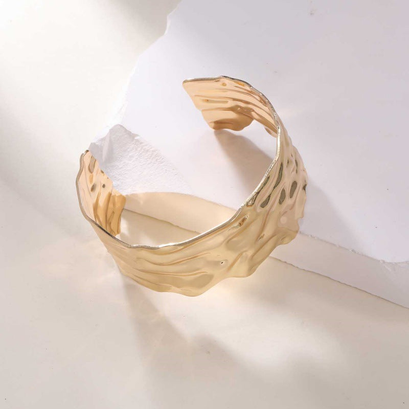 Ladies Open Cuff Bracelet with Artistic, Organic Design Tom Cottons