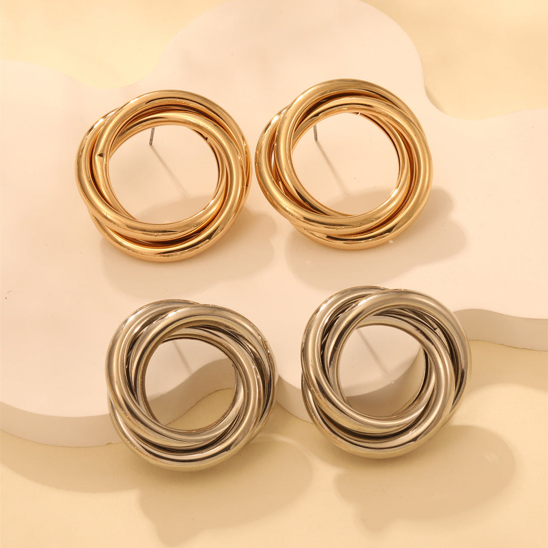 Women's Hanging Earrings with Elegant, Curved Ring Design Tom Cottons