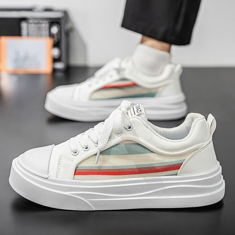 Women's Chunky Sneakers with Breathable Inserts and Fashionable Design Elements
