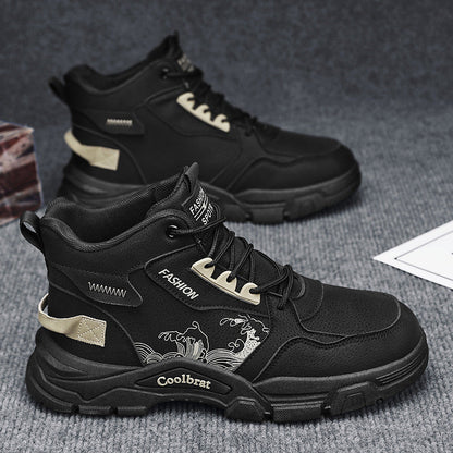 Women's high-top sneakers with breathable upper material and non-slip sole