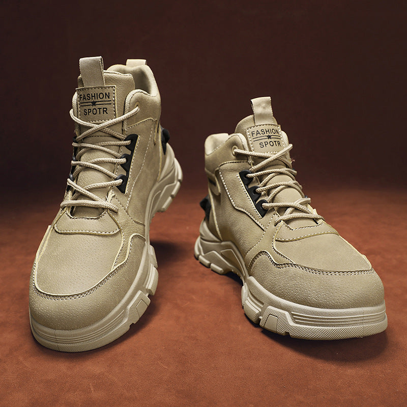Women's high-top sneakers with breathable upper material and non-slip sole