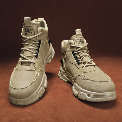 Women's high-top sneakers with breathable upper material and non-slip sole
