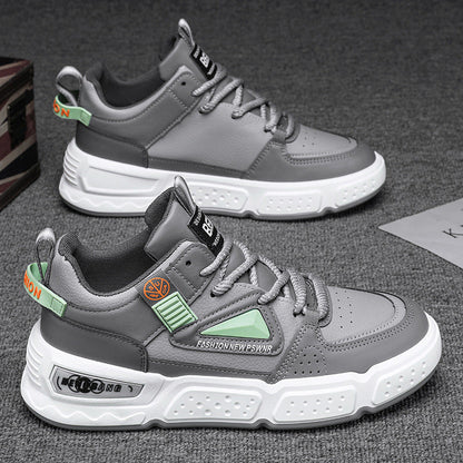 Women's sporty sneakers with cushioning sole and breathable structure